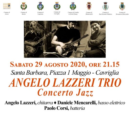 Cavriglia: Trio Jazz Angelo Lazzeri a Santa Barbara per “Terre d’Arezzo Music Festival”