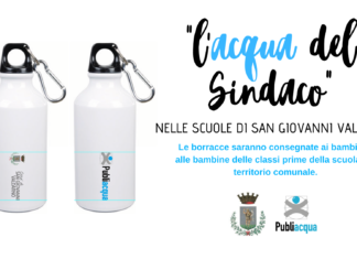 “L’acqua del Sindaco arriva nelle scuole” consegnate 160 borracce alle classi prime elementari.