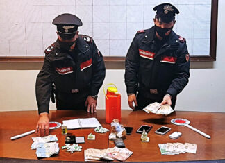 Valdarno, arrestati due coniugi latino-americani, sequestrati 200 grammi di cocaina