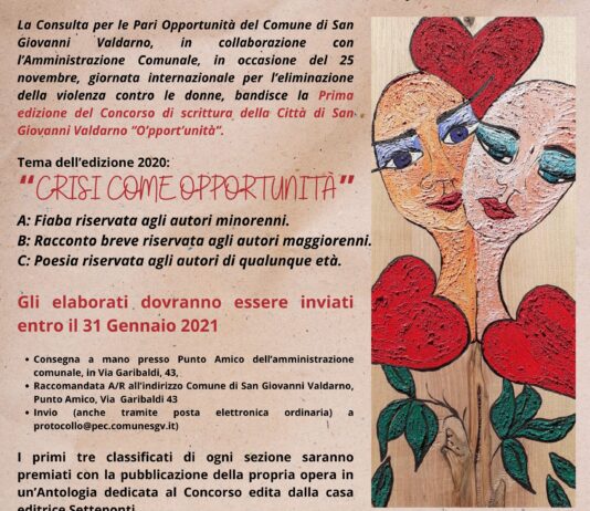 25 Novembre, la Consulta Pari Opportunità di San Giovanni istituisce il Premio letterario “O’pport’unità”