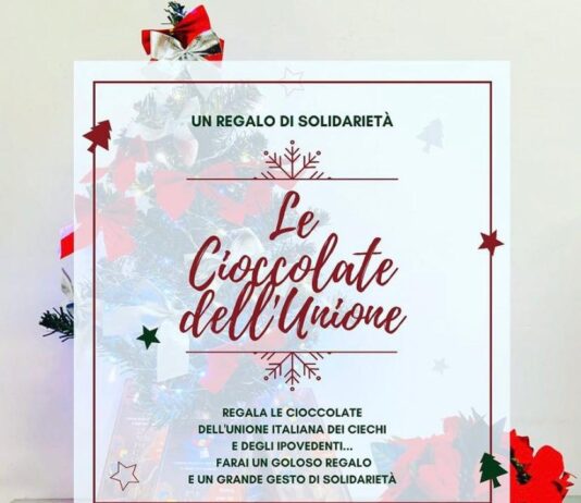 Una tavoletta di cioccolato per aiutare l’Unione Ciechi