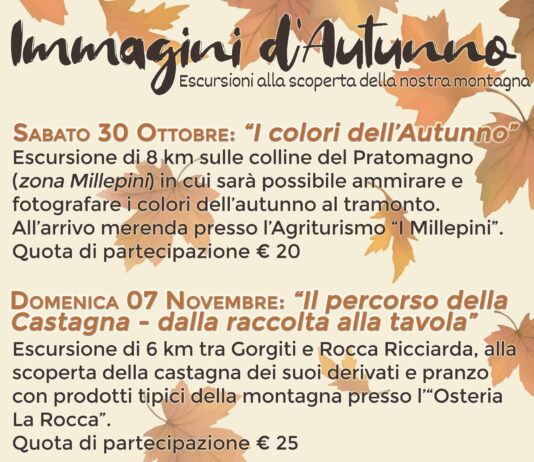 A San Giovanni V.no “Immagini d’autunno, escursioni alla scoperta della nostra montagna”