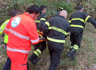 Si infortuna alla ricerca di funghi, 60enne soccorsa dai vigili del fuoco