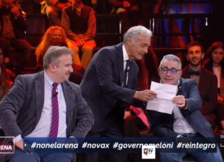 Massimo Giletti e Fabrizio Pregliasco cantano “Tu scendi dalle stelle vaccino bello”