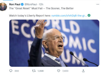 Ron Ernest Paul: “il Grande Reset deve fallire, prima è meglio è”