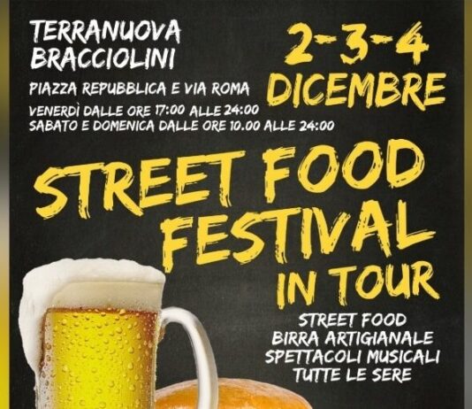 “Street Food Festival in Tour”: a Terranuova dal 2 al 4 dicembre 2022