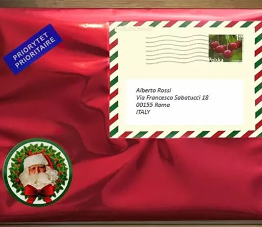 Porta la gioia del Natale con una vera lettera cartacea con il sigillo d’oro impresso da Babbo Natale in persona!