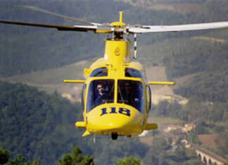 Cavriglia, ciclista soccorso con Pegaso lungo la SP di Montevarchi