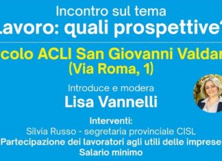 “Lavoro: quali prospettive?”: incontro al Circolo ACLI di San Giovanni Valdarno