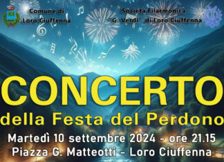 Concerto di chiusura della Festa del Perdono a Loro Ciuffenna con la Filarmonica “G. Verdi”