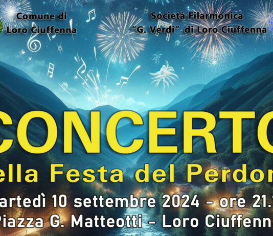 Concerto di chiusura della Festa del Perdono a Loro Ciuffenna con la Filarmonica “G. Verdi”
