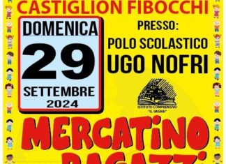 Domenica 29 settembre prima edizione del Mercatino dei Ragazzi a Castiglion Fibocchi