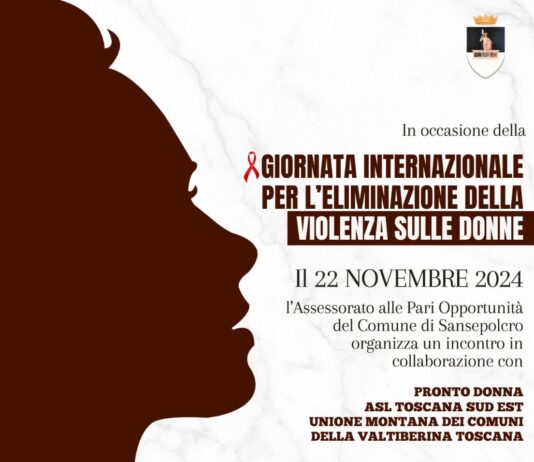 Sansepolcro unita nella Giornata Internazionale per l’Eliminazione della Violenza sulle Donne