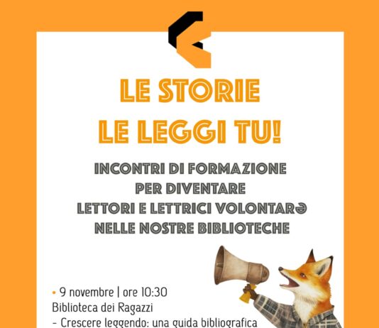 Le storie le leggi tu! Incontri di formazione per diventare lettore/ lettrice biblioteche comunali