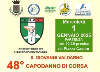 Il primo dell’anno di San Giovanni Valdarno inizia con una gara podistica