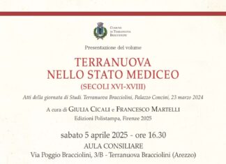 Sabato 5 aprile presentazione del volume Terranuova nello Stato Mediceo