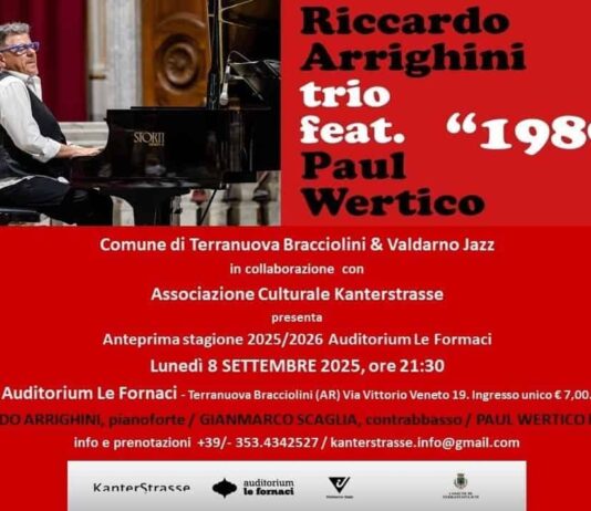 A Terranuova il Jazz con Riccardo Arrighini Trio feat e Paul Wertico