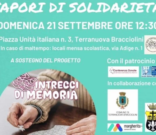 Terranuova: pranzo di solidarietà per il progetto Intrecci di memoria