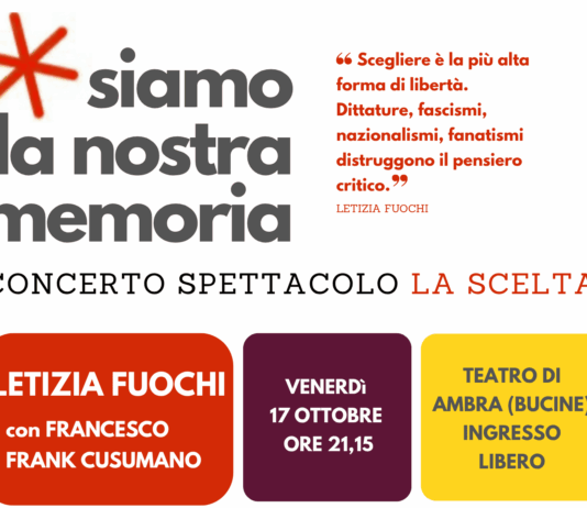 Dal 17 ottobre l’evento “Siamo la nostra memoria” a Bucine