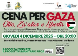 San Giovanni: cena per Gaza con il giornalista Giammarco Sicuro