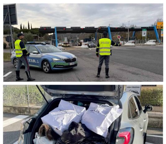 Arrestate quattro persone dalla Polizia Stradale con merce firmata