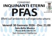 A San Giovanni Valdarno il convegno sugli inquinanti Pfas