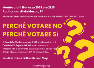 Montevarchi, Referendum Giustizia : perché votare No, perché votare SÌ