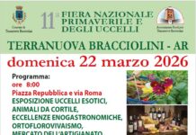 Terranuova Bracciolini: al via l’11esima Fiera nazionale degli uccelli