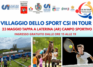 Laterina, in arrivo il Villaggio itinerante dello sport CSI in tour