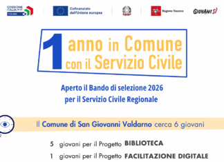 San Giovanni Valdarno cerca 6 giovani per il servizio civile regionale