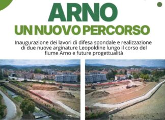 A San Giovanni Valdarno realizzato il nuovo tratto di difesa spondale dell’Arno