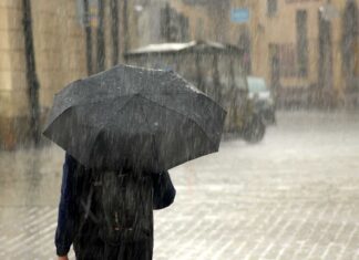 Codice giallo con piogge e temporali per venerdì 18